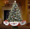 Snowing Christmas Tree - Green with Red & White Skirt; Mini 75cm/2ft6in Tall - 65cm/2ft6in Diameter