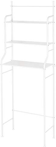 YJIIJY Etagère de Salle de Bain, Meuble de Rangement au-Dessus des Toilettes WC avec 3 tablettes, Meuble Etagères de WC, Étagère de rangement pour salle de bains avec 3 étagères, 165*55*26cm (blanc)