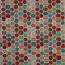Kt KILOtela - Polsterstoff, Möbelstoff, Jacquard Gobelin, Dekostoff, Modische Accessoires, Tischdecke, Vorhang, Dekoartikel, 100 cm Länge x 280 cm Breite, Sechsecke, Mehrfarbig - 1 Meter