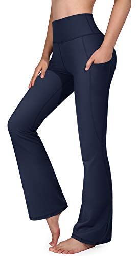 G4Free Yoga-Hosen für Damen Bootcut Yogahose mit Taschen Flare Hose Hohe Taille Sporthose Lang Hosen Fitness Training Jogginghose