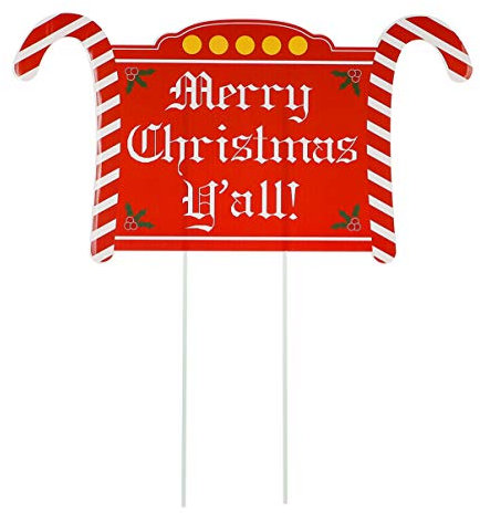 PRETYZOOM Weihnachten Gartenstecker Zuckerstangen Dekostecker Gartenzaubereien Pflanzenstecker Gartenfigur Weihnachtsfigur Gartendeko Garten Rasen Weihnachtsdeko Winterdeko