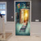 A.Monamour Türtapete Selbstklebend Türfolie Türposter 3D Fantasie Haus Buch Treppen Schloss Elefant Zebra Schmetterlinge Vinyl Folie Türdeko Tapete Wandbild Türaufkleber Türtattoo 90 x 200 cm