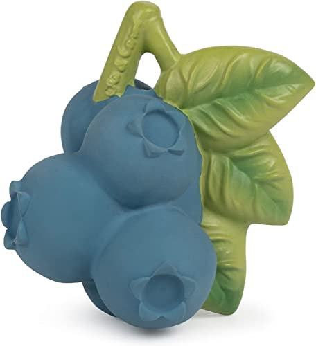 Oli & Carol - Baby-Beißring aus Naturkautschuk, Jerry the Blueberry, 9 cm