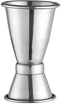 GLJYG en Acier Inoxydable Double Cocktail Jigger Style Japonais Bar Jigger Boissons avec mesures à l'intérieur Jigger Liqueur Outils de Mesure,Argent 30/15ml