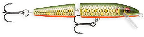 Rapala - Angelköder Jointed - Angelzubehör Abachi - Süßwasser-Spinnköder - Schwimmend - Lauftiefe: 1,2-4,2m - Größe: 13cm / 18g - Hergestellt in Estland - Scaled Roach