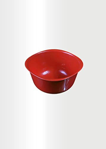 ECO Reusable Unbreakable Colourful Plastic Bowls Set of 4 Shatterproof 100% Food Safe Perfect for Camping, Indoor, Outdoor, and Picnic (Red, Small 800ml)