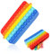 Vicloon Fidget Toy Federmäppchen, 3 in 1 Silicone Popit Taschen, Kinder Teenager Stiftetasche, Popit Crossbody, mit 3 süßen Bleistift Aufsätze, Anti Stress Sensorische Spielzeug für Kinder Meenager