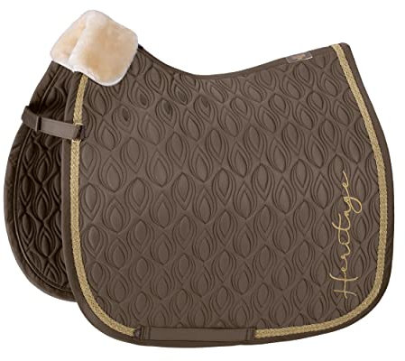 Eskadron Heritage Schabracke Glossy Peacock in Plaza Taupe, Größe:Dressur (DL)