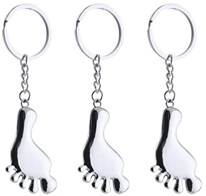 Housoutil 3 Stücke Baby Füße Charms Keychain Baby Fußabdruck Keychain Auto Schlüsselanhänger Tasche Geldbörse Charme Anhänger Babyparty Party Gefälligkeiten Souvenirs Geschenke