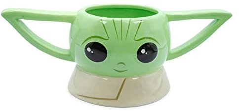 Star Wars: Taza de cerámica esculpida The Mandalorian Grogu | Capacidad para 20 onzas