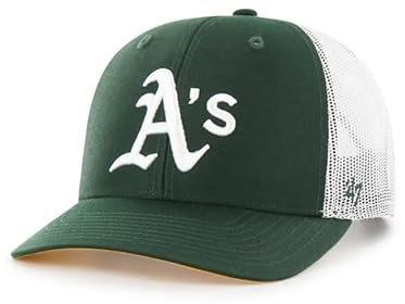 47 MLB Herren Trucker Snapback verstellbare Mütze (Oakland Athletics - Grün/Gelb), Oakland Athletics - Grün/Gelb, Einheitsgröße