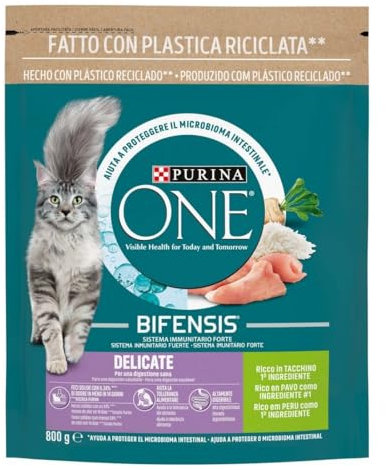 Purina One Bifensis Delicate Crocchette Gatti Tacchino 800g