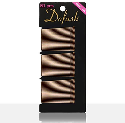 Dofash gerade Bobby Pins 5CM/2IN braun Haarnadeln flache Haarnadeln dekorative Haar-Accessoires für Frauen Mädchen - 60 Count/Card