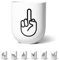 FYNGERS | Becher mit Handzeichen | Matter Becher aus Porzellan | Perfekte Kaffeetasse oder Teetasse | Super Geschenk (Finger)