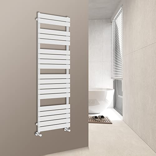 Warmehaus Flat Panel Bathroom Heated Towel Rail 1800x600mm White