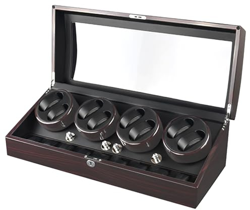 XTELARY Automatischer Uhrenbeweger für 8 Uhren mit 9 flexiblen Aufbewahrungsfächern, Uhrenbeweger mechanisch, automatisch, Classic Watch Winder