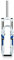 TISORT Fourche VTT 26 1 1/8 V-Brake/Disque Amortisseur De Pression d'air Fourche De Vélo Alliage D'aluminium Contrôle des Épaules(White Blue)