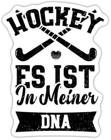 DesignsByJnk5 Sticker Unisex Hockey | Hockey Es Ist In Meiner DNA Aufkleber Feldhockey Spruch | Feld Hockey lustige Sprüche Autoaufkleber Geschenkidee Hockey