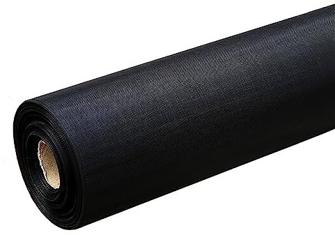 Zanzariera Rotolo 1.2x26m, Rete Metallica Antracite Zanzariera Finestra, per La Realizzazione di Zanzariere a Telaio Fisso. - Nero