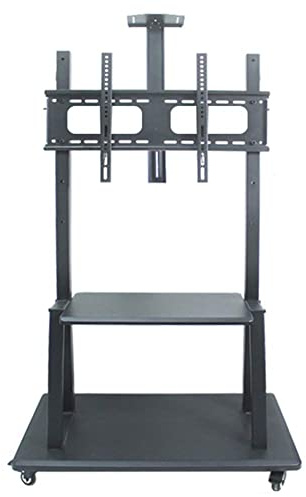 GGZONE Meuble TV Robuste pour écran Plat Plasma LED LCD 32 à 70 Pouces, Chariot TV Mobile avec Roues et Support de Montage Réglable en Hauteur, Noir Beautiful Scenery