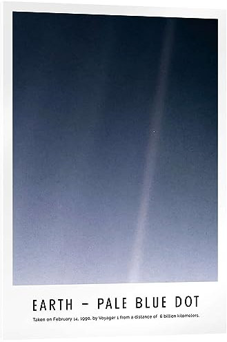 Earth - Pale Blue Dot Acrylglasbild von NASA 30 x 40 cm Blau Wandbilder Wanddeko