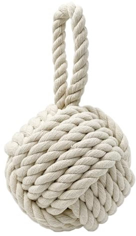 Zilphoba Door Stopper, Decorative Rope Ball Weighted Outdoor Door Stop