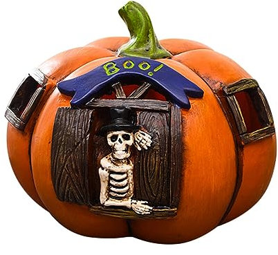 ISAKEN Halloween Kürbis Lampe LED Kürbisse Nachtlicht Ornamente Batteriebetriebene Laterne Halloween Dekoration Thanksgiving Deko Für Zuhause, Schulen, Büros, Bauernhöfe