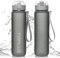 TOPLUS Trinkflasche 1l Sport- 100% BPA-frei, Wassweflasche mit Filter, 1000ml Sportflasche für Fahrrad, Camping, Yoga, Gym, Sport- Leicht, Stoßfest, Wiederverwendbar- Grau (1 Flasche)