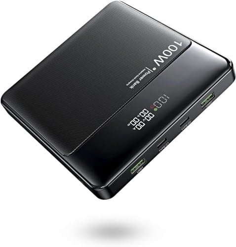 Batterie Externe 100W 20000mAh 4 Ports USB-C PD3.0 QC4.0 Charge Rapide Laptop Power Bank Portable avec 100W Câble USBC de Charge Rapide pour MacBook Dell HP iPhone Samsung Stream Deck