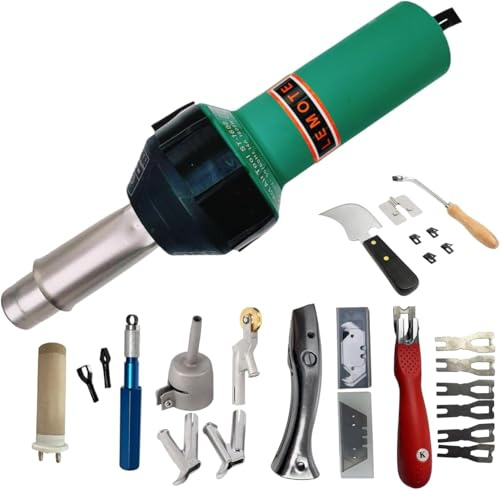 Hot Air Welding Gun Tool Kit 110V 1600W Heat Plastic PVC Vinyl Linoleum Hot Air Floor (Set 1)