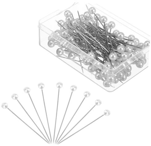STOBOK 300 STK Nähkopfstift Korsage-Armband Halter Kristalldekor Bunter Schmuck Kopfschmuck Aus Kristall Hochzeitsschmuck Perlenkopfstifte 1,5 Stahl Pudding Groß Alfie Weiß Strauß Bankett