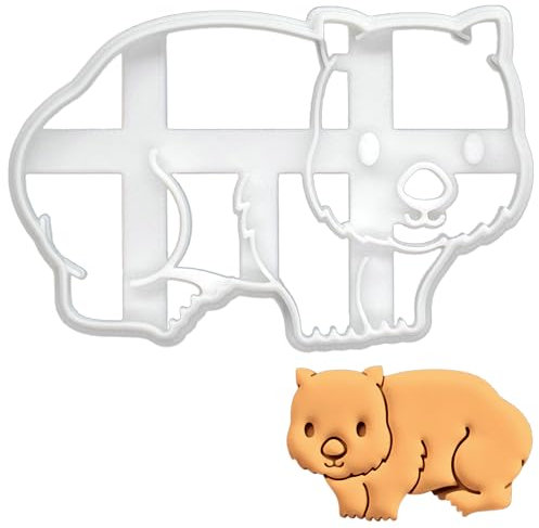 BAKERLOGY Wombat Ausstechform - Detailliertes Keksausstecher-Design zum Backen und Basteln, ideal für Fondant, Teig, Ton