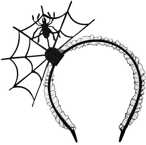 Spooktacular Creations Halloween-Spinnennetz-Haarreifen, Cosplay-Maskerade-Spinnen-Stirnband neuartige Spinnennetz-Spinnen-Stirnbänder für Kinder und Erwachsene Halloween-Kostüm Party Anzieh