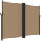 vidaXL Seitenmarkise, Sichtschutz Ausziehbar, Windschutz Sonnenschutz für Garten Balkon Terrasse, Seitenrollo Seitenwandmarkise, Taupe 180x600cm