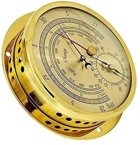 Wetterstation analog, Analoge Wetterstation, 3 in 1 Temperatur Luftfeuchtigkeit und Luftdruck, 5,9 in Keine Batterie Erforderlich Barometer