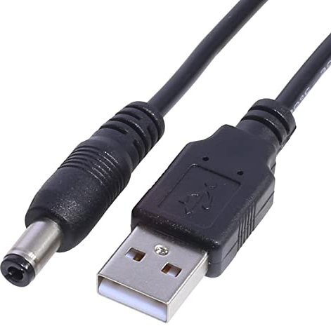 Xuanxi Cavo di alimentazione da USB a 1 confezione da USB a 3,0 x 1,1 mm, 2,5 x 0,7 mm, 4,0 x 1,7 mm, 5,5 x 2,5 mm, 5 V, spina di alimentazione, caricatore da USB a cavo per PC