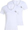 Calvin Klein Camisetas de Manga Corta Pack de 2 Mujer Monolog Cuello de Pico, Blanco (Brilliant White/Brilliant White), L