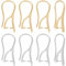 Beebeecraft 32Pcs 2 Styles Ear Wire with Pinch Bails 14K Gold & Platinum Plated Brass Earring Findings Clasp French Wire Earring Hooks for Jewelry Making Supplies Earrings DIY Crafts