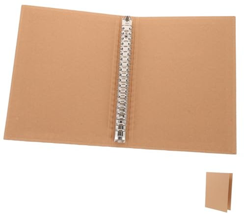 FUNOMOCYA Kraftpapier-ordner Nachfüllbarer Notizbuchumschlag Loseblatt-notizbuchhülle Studenten-ordnerhülle Für Tagebuch Planer Und Kreatives Schreiben