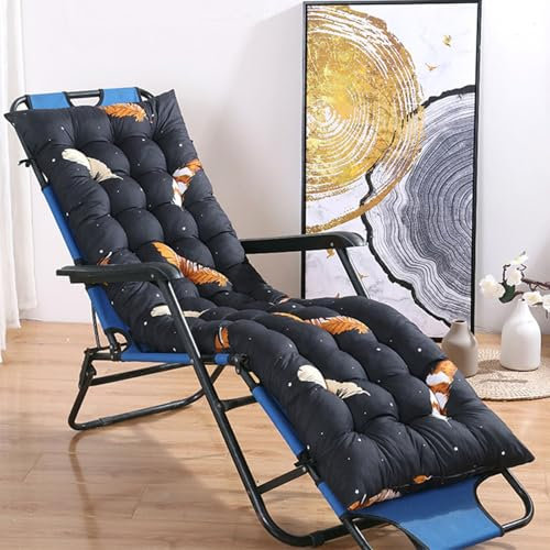 HOUSN Gartenstuhl-Auflage, 170 cm x 53 cm x 8 cm, Baumwolle-Polyester-Mischung, Sitzkissen, Schwungliege, 8 cm Extra Dicke, Wasserbeständig, Atmungsaktiv, Casual, Outdoor