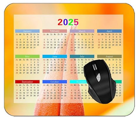 YENDOSTEEN 2025 Kalender Mauspad,Blumenknospe Makro Computer Zubehör Mauspad,Büro Desktop Mauspad