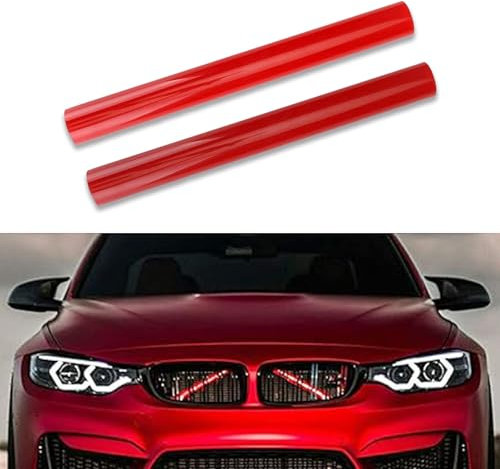YIUBCZOQI Nieren Streifen Kühlergrill Einsätze Zierleiste Frontgrill Einsatz für BMW 1er 2er 3er 4er 5er 6er 7er, F20 F21 F22 F23 F30 F31 F32 F33 F36 G30 G32 G11 G12 G14 Grill Streifen 2PCS Rot