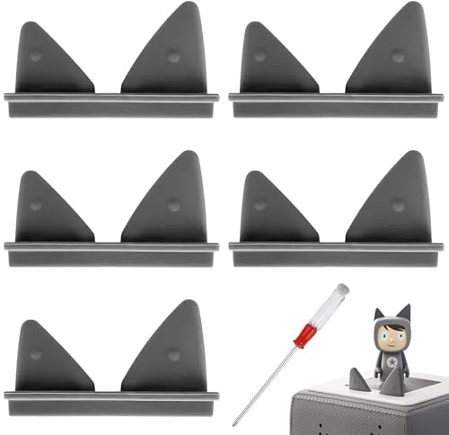 Ersatz Ohren and Ersatzkabel mit Schraubendreher, nur äußere Ohren, Kabelersatz für Toniebox,Ersatzteile für Tonies Lautstärketaste (5 Ersatz Ohren Grau)