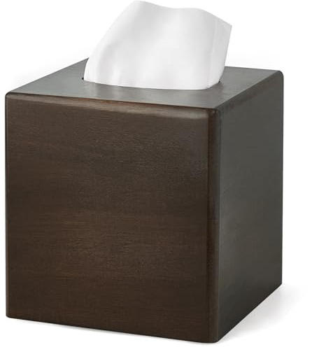 Mkono Taschentuchbox-Abdeckung, quadratisch, offene Unterseite, Holz, dekorativer Gesichtswürfel-Organizer, moderne Bauernhaus-Dekoration für Badezimmer, Schlafzimmer, Kommode, Wohnzimmer, Büro