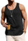 Wayleb Ärmelloses Shirt Herren Rundhals Tanktop Muskelshirt Fitness Gym Tank Top Atmungsaktiv Training Sport Laufshirt Männer, Schwarz S