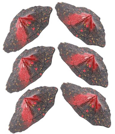 ROMISBABA 6 Stück Ornament Aus Kunststoff Simulierte Bergwerks-dekorationen Für Landschaftsbau Sandtisch-dekoration Diy Vulkanausbruch-modelle