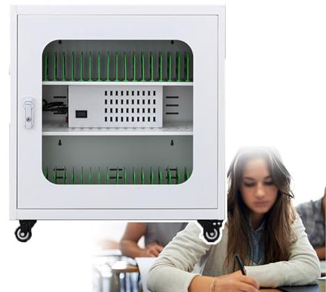 Mobile Phone Charging Station, USB Charging Station Storage Cabinet -With Independent Charging Card Slot/Heat Dissipation on Both Sides/Compatible with All Kinds of Mobile Phones,40-digit