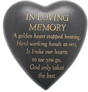 Graveside Memorial Plaque, RIP In Loving Memory - Family & Friends Memorial Grave Stone, Grave Ornament Tribute, Graveside Memory