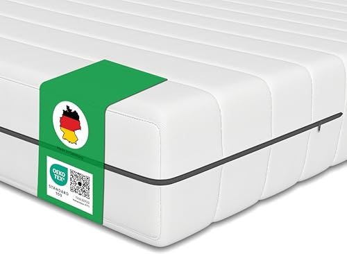Schlaftroll Kaltschaummatratze 180x190 H2+H3 – 7Z – 18cm – Öko-Tex | 7-Zonen Kaltschaum, Rollmatratze 18 cm, waschbarer Bezug 60°, ergonomisch, Öko-Tex, für Lattenrost & Boxspringbett