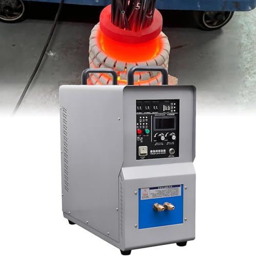 chengxiaorui 15KW Haute fréquence Chauffage par Induction Four de trempe Soudeur Fer Traitement Fusion Soudeur Thermique Forgeage Soudage De Tubes en Cuivre, Haute Température Plage De 40 °c à 2000